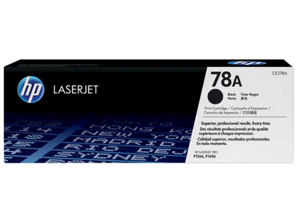 HP 78A Black Original LaserJet Toner Cartridge, CE278A