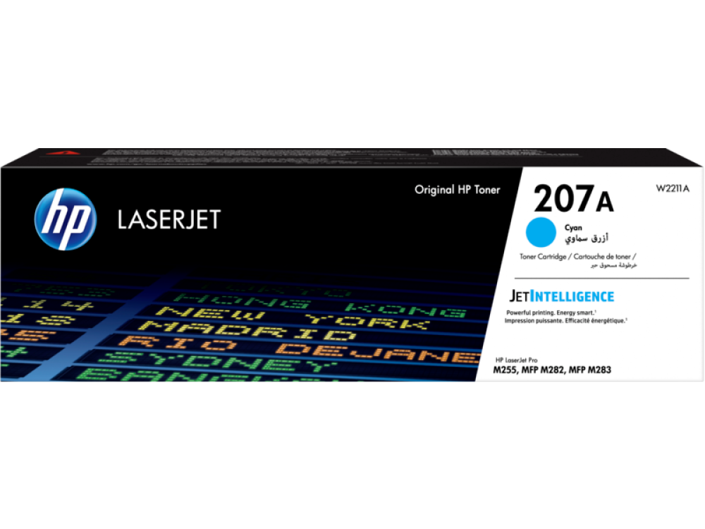 HP 207A Cyan Original LaserJet Toner Cartridge (W2211A)