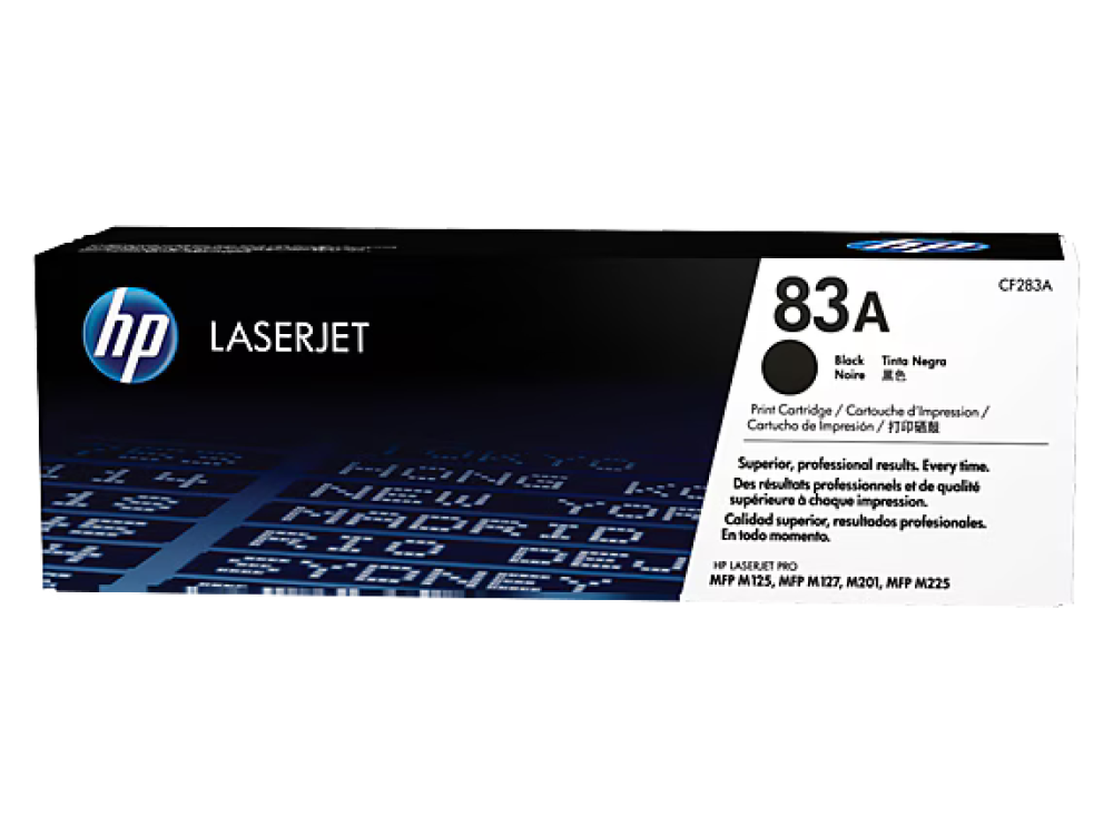 HP 83A Black Original LaserJet Toner Cartridge, CF283A