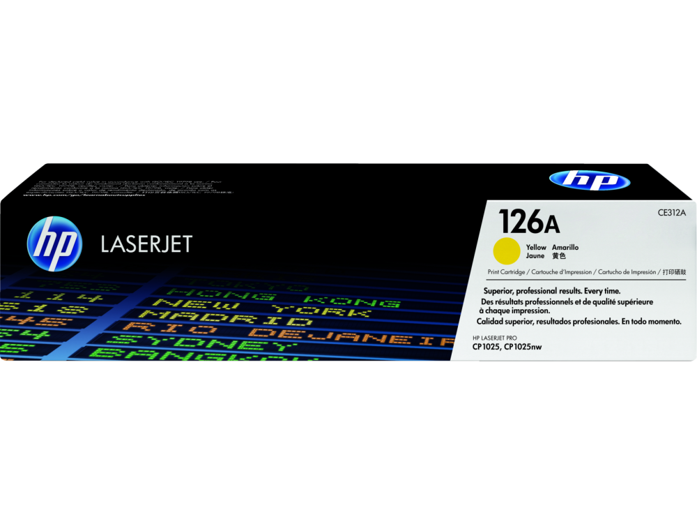 HP 126A Yellow Original LaserJet Toner Cartridge (CE312A)
