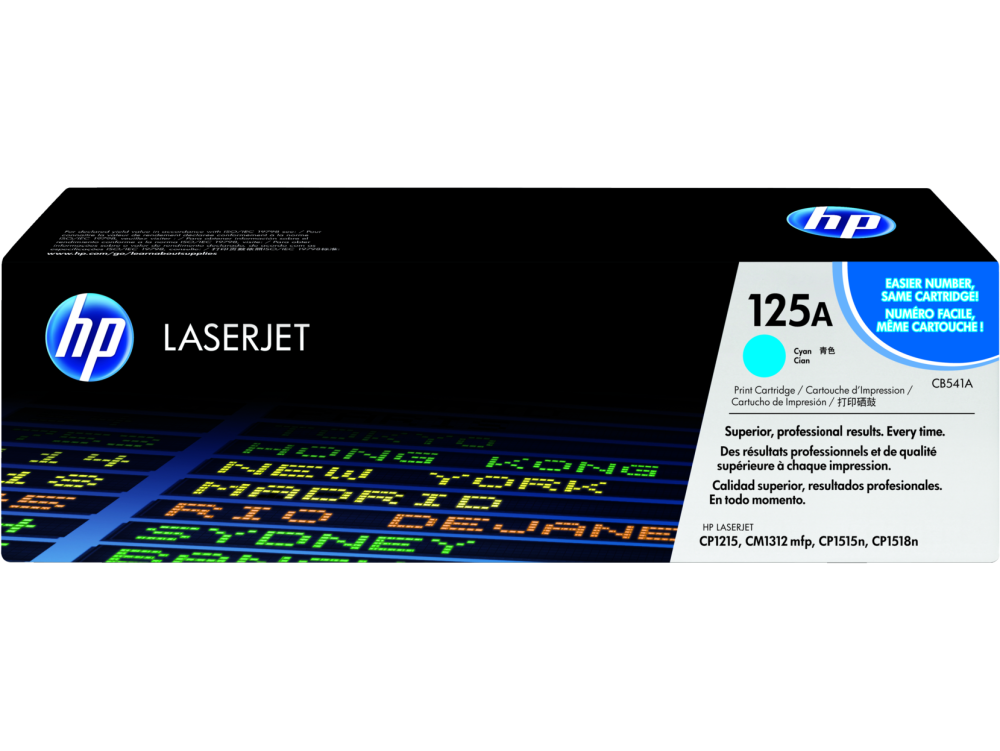 HP 125A Cyan Original LaserJet Toner Cartridge (CB541A)