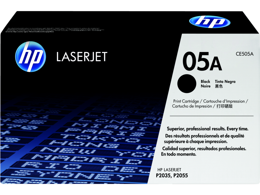HP 05A Black Original LaserJet Toner Cartridge (CE505A)